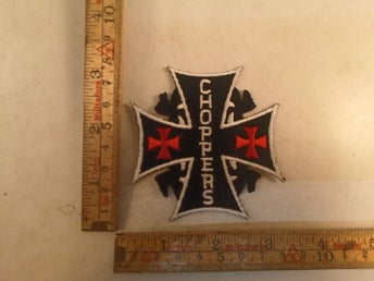 broderat tygmärke malteserkors choppers 186