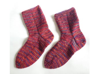 NYA Handstickade raggsockar/yllesockar strl. 28 (innermått 190 mm)