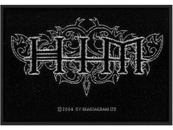 HIM - LOGO. Tygmärke Officiellt från 2004 SAMLAROBJEKT ca9,5x7cm