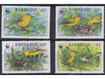 Barbados 1991 Fåglar 4v WWF