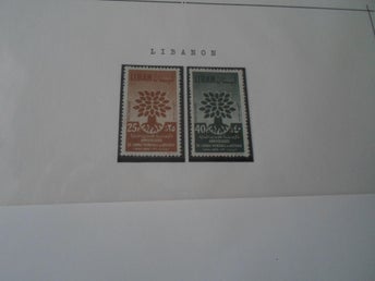 Libanon 1960 Världsflyktingåret 2 postfriska märken se bild