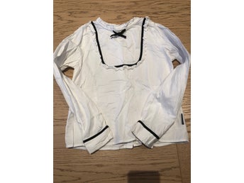 Polarn O. Pyret vit blus, storlek 134