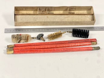 Piprensare Set Vapen Gevär 1900-tal Äldre Rensare Läskstång Rengöring (d3)