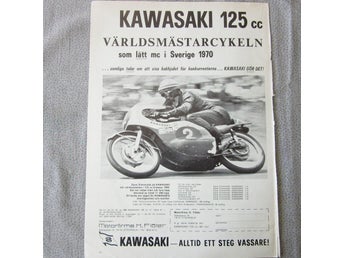 Kawasaki 125 cc 1970 Reklam annons