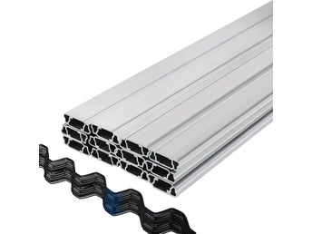 Spring Wire and Lock Channel, 6.56ft Spring Lock & U-Channel Bundle for