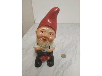 Retro Vintage tysk? Tyskland? Trädgårdstomte Jultomte Jul Tomte Nisse med svamp