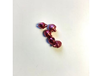 5 st Bjällror Minibjällror Jul Storlek 6mm - 7mm 0,6-0,7 cm VintageRöda Metall