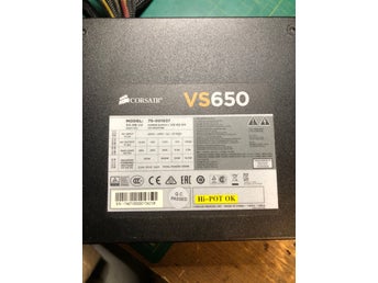 Corsair VS650 Modern Gaming Dator Strömförsörjning