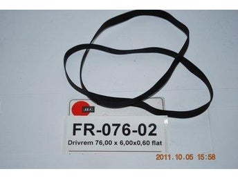 FR-076-02 Flat drivrem diameter 76mm 2 stycken