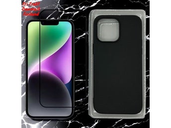 [Paket] iPhone 14 Pro Max - Svart Skal + 9H Härdat Glas Skärmskydd