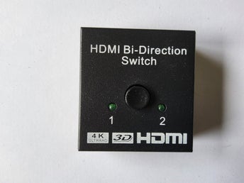 HDMI switch två-vägs. HDMI kablar.