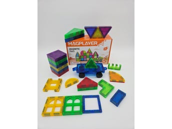 Magplayer Magnetic Tiles 60 delar – Pedagogisk STEM Leksak