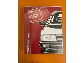 FIRMA Tolerance specifikationer personbilar 1990