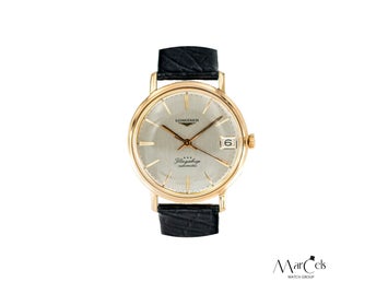 Vintage Longines 3418 Flagship, 9K, 1966, 35 mm (full set)