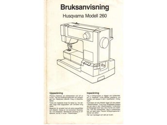 PDF-bok Husqvarna Modell 260 Bruksanvisning