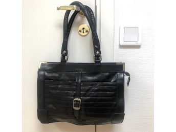 Symbag vintage 1970's black PVC hand bag