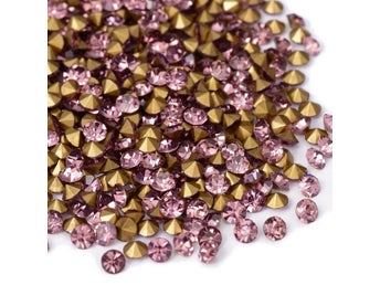 300 st diamantform strass rosa stenar 1,8 mm
