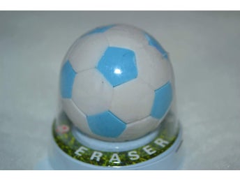 Blå Fotboll Stort Sudd (4*4cm) Ny