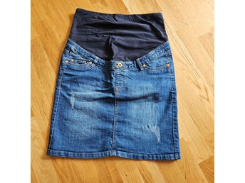 Bpc bonprix collection blå gravidkjol jeanskjol, storlek 38