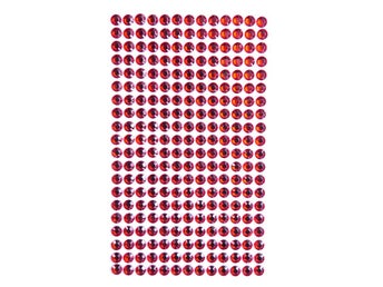 Strasstenar 6 mm röd (260 st)
