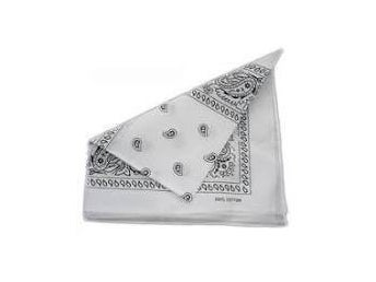 VIT LITEN BANDANA SNUSNÄSDUK 50x50cm