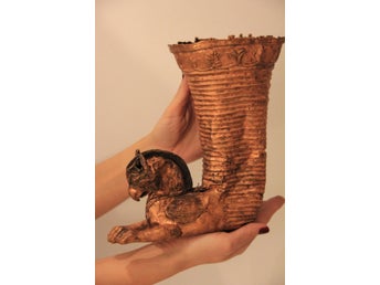 Rhyton , dryckeskärl/rhytonvinhorn-Hybrid fågel