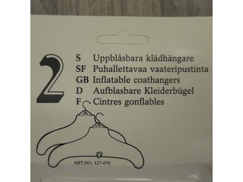 Parti med 24st 2-pack uppblåsbara galgar, vita, Made in Sweden. Butik, marknad