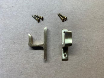 2st hakar för fönstervred 20mm mässing, hake, byggnadsvård (49.2)