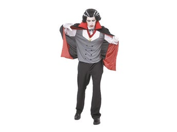 Dracula Vampyr Maskeraddräkt Maskerad Halloween One Size Ny