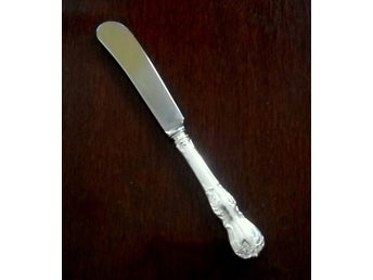 1 Smörkniv Prins Albert Äkta Silver Skick Som Nytt!