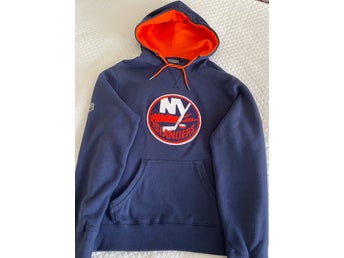 NHL PRO Fanatics blå, orange huvtröja, storlek L