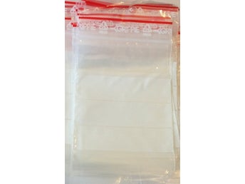 Zippåse 300 st med skrivfält 6*8 cm