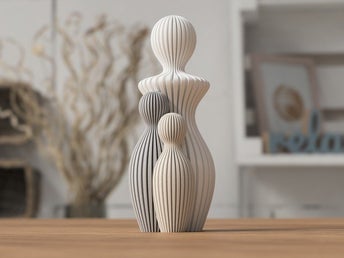 Familjeskulptur | Japandi | Modern inredning