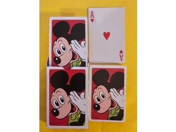 Disney Musse Pigg Mickey Mouse kortlek kortspel spelkort i kartong Perfect Gift