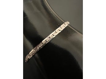 Armband i äkta silver stämplad 835 Kattfot S