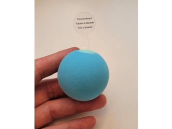 Interaktiv talande boll med grodljud - För katten, Slät blå boll