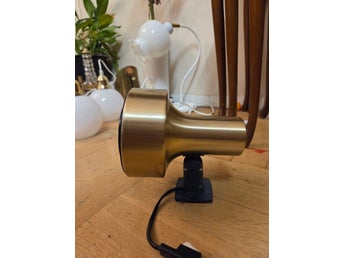 Retro mässing Vägglampa/Sänglampa skärm, belysning. 70-tal.