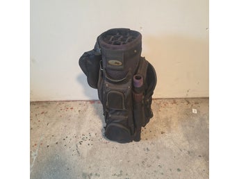 ProBag Golfbag Sort Bærebag Med Ben Flere Rum Golfväska Gott Skick