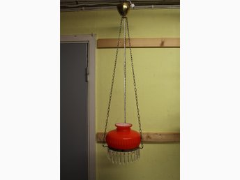 retro taklampa mässing glas med prismor el geno.. (340432917 retro taklampa mässing glas med prismor el geno.. (340432917