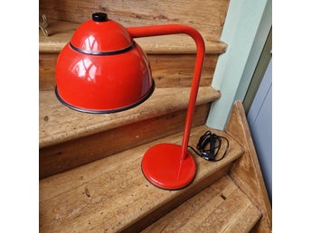 Röd Eldius 70-tal skrivbordslampa bordslampa