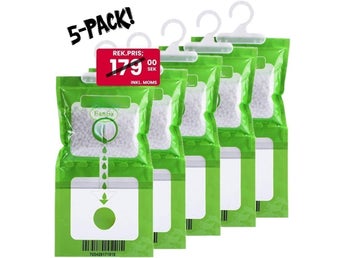 NYTT 5-pack hängande hygroskopisk anti-mögel-påsar • För hem, fordon etc •