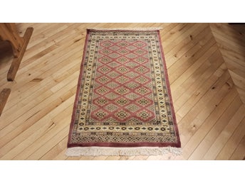 Pakistan 2-ply matta – Äkta klassisk handknuten matta 77 × 124 cm