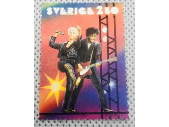 Roxette , frimärke från -91, postfriskt.