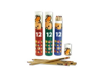 Tintin - Pennor 12 st - Röd box