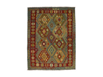 Autentisk klassisk handvävd Kelim 154 X 200 cm