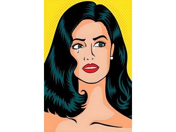 Pop Art Poster 50x70 cm – Kvinna med Tår