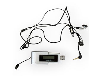 Skantic MP3 Spelare USB Hörlurar Silver Digital Musikspelare Vintage