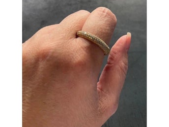 @@ ANI JEWELS ~ CHUNKY PAVE RING SILVER/GOLD 1495:- SLUTSÅLD NYSKICK! @@