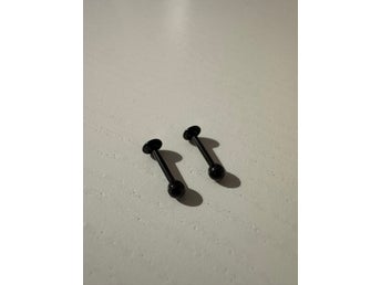 Rostfritt stål Piercing / kroppssmycke [Svart] (6) 2-Pack