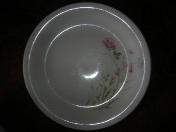 tallrik fat shabby chic blommigt retro
